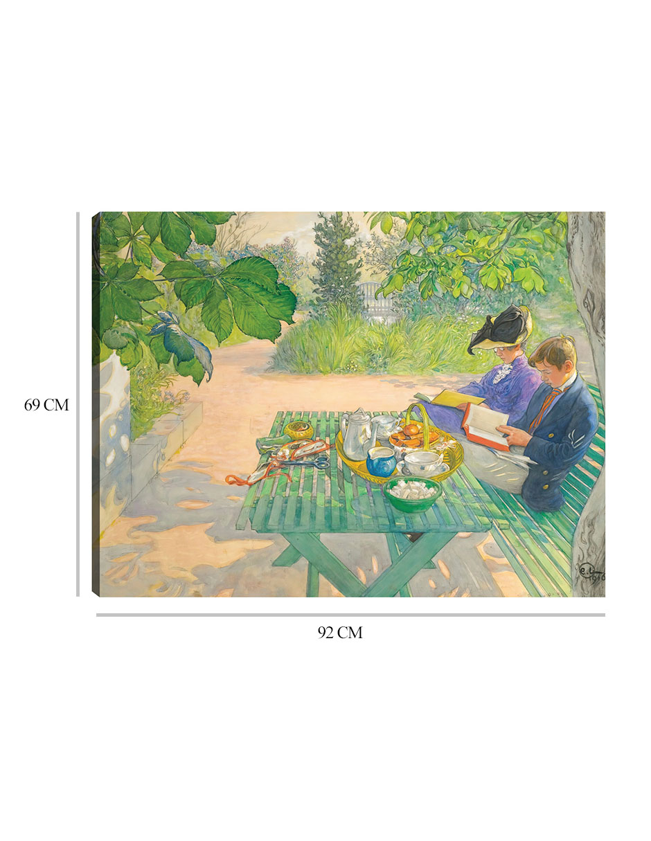 Foto 7 pulgar | Cuadro Decorativo - Lectura Navideña (1916)- Carl Larsson - Fotografía - 69x92 - Impresión En Lienzo - Fine Art Tj