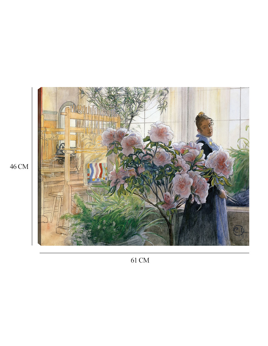 Foto 6 | Cuadro Decorativo - Azalea (1906)- Carl Larsson - Fotografía - 46x61 - Impresión En Lienzo - Fine Art Tj