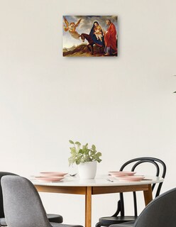 Foto 2 | Cuadro Decorativo - La Huida A Egipto (entre 1648 Y 1650)- Carlo Dolci - Fotografía - 46x61 - Impresión En Lien