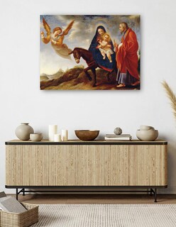 Foto 5 | Cuadro Decorativo - La Huida A Egipto (entre 1648 Y 1650)- Carlo Dolci - Fotografía - 46x61 - Impresión En Lien