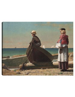 Foto 1 | Cuadro Decorativo - ¡viene Papá! (1873)- Winslow Homer - Fotografía - 46x61 - Impresión En Lienzo - Fine Art Tj