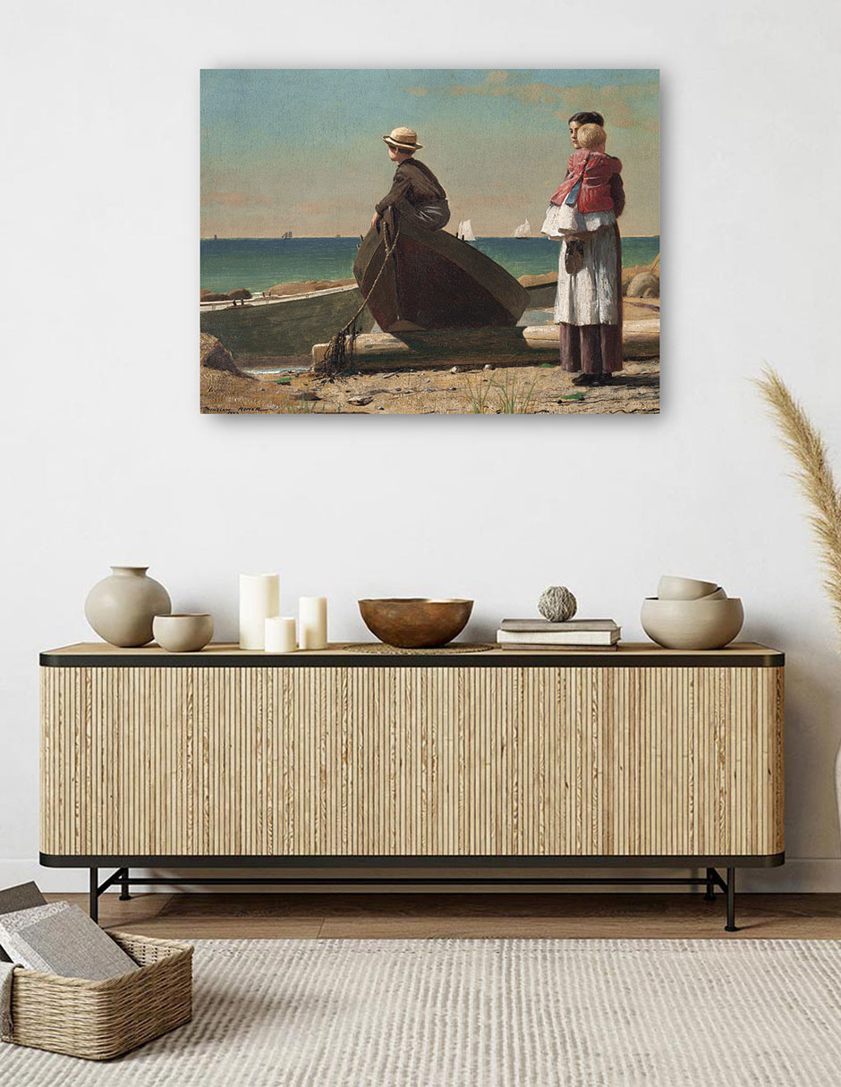Foto 5 | Cuadro Decorativo - ¡viene Papá! (1873)- Winslow Homer - Fotografía - 46x61 - Impresión En Lienzo - Fine Art Tj
