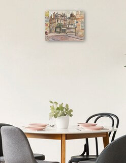 Foto 2 | Cuadro Decorativo - Esquina De La Rue Mabillon Y La Rue Clément- Frédéric Houbron - 46x61 - Impresión En Lienzo - Fatj