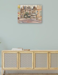 Foto 4 | Cuadro Decorativo - Esquina De La Rue Mabillon Y La Rue Clément- Frédéric Houbron - 46x61 - Impresión En Lienzo - Fatj