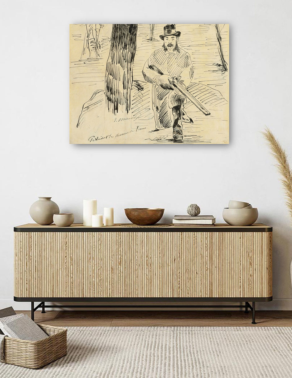 Foto 5 | Cuadro Decorativo - Pertuiset, El Cazador De Leones (1881)- Edouard Manet - 28x36 - Impresión En Lienzo - Fatj