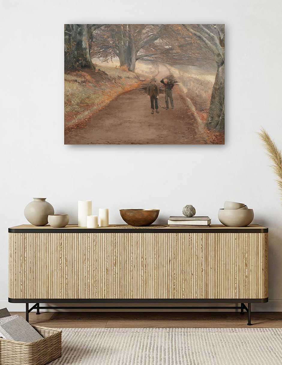 Foto 6 pulgar | Cuadro Decorativo - Sendero Cerca De Herlufsholm, Zelanda (1890)- Laurits Andersen Ring - 28x36 - Impresión En Lien