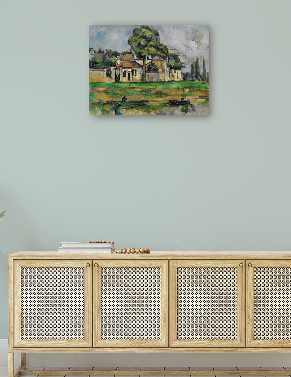 Foto 5 pulgar | Cuadro Decorativo - Orillas Del Marne (hacia 1888)- Paul Cézanne - Fotografía - 46x61 - Impresión En Lienzo - Fine A