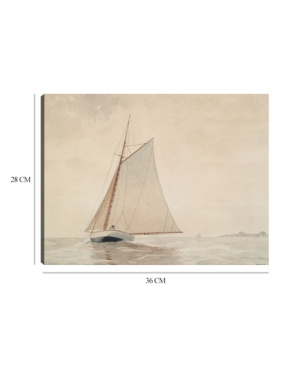 Foto 7 pulgar | Cuadro Decorativo - Navegando Frente A Gloucester (hacia 1880)- Winslow Homer - 28x36 - Impresión En Lienzo - Fatj