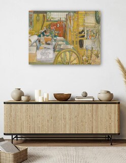 Foto 5 | Cuadro Decorativo - Verkstaden (el Taller)- Carl Larsson - Fotografía - 28x36 - Impresión En Lienzo - Fine Art Tj