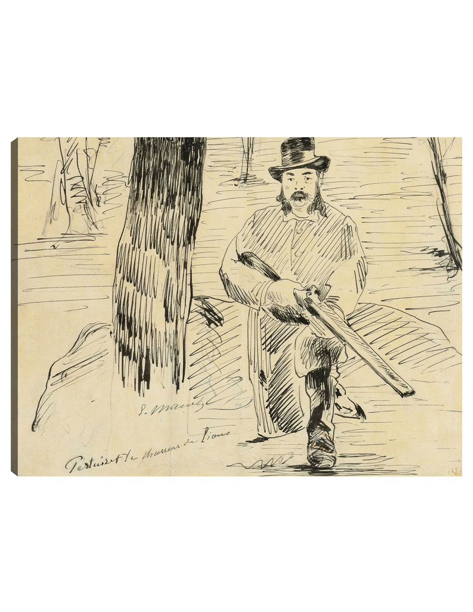 Foto 1 | Cuadro Decorativo - Pertuiset, El Cazador De Leones (1881)- Edouard Manet - 69x92 - Impresión En Lienzo - Fatj