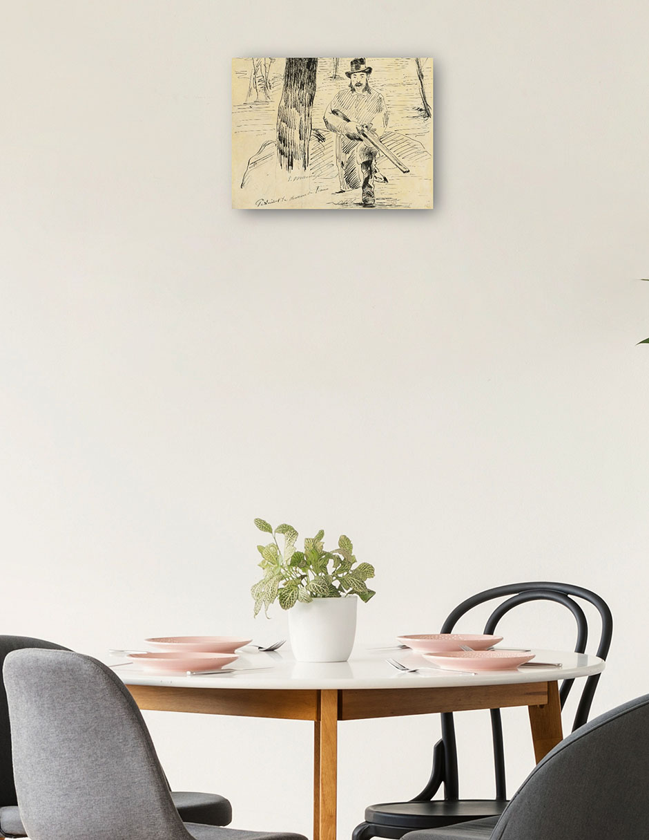 Foto 2 | Cuadro Decorativo - Pertuiset, El Cazador De Leones (1881)- Edouard Manet - 69x92 - Impresión En Lienzo - Fatj