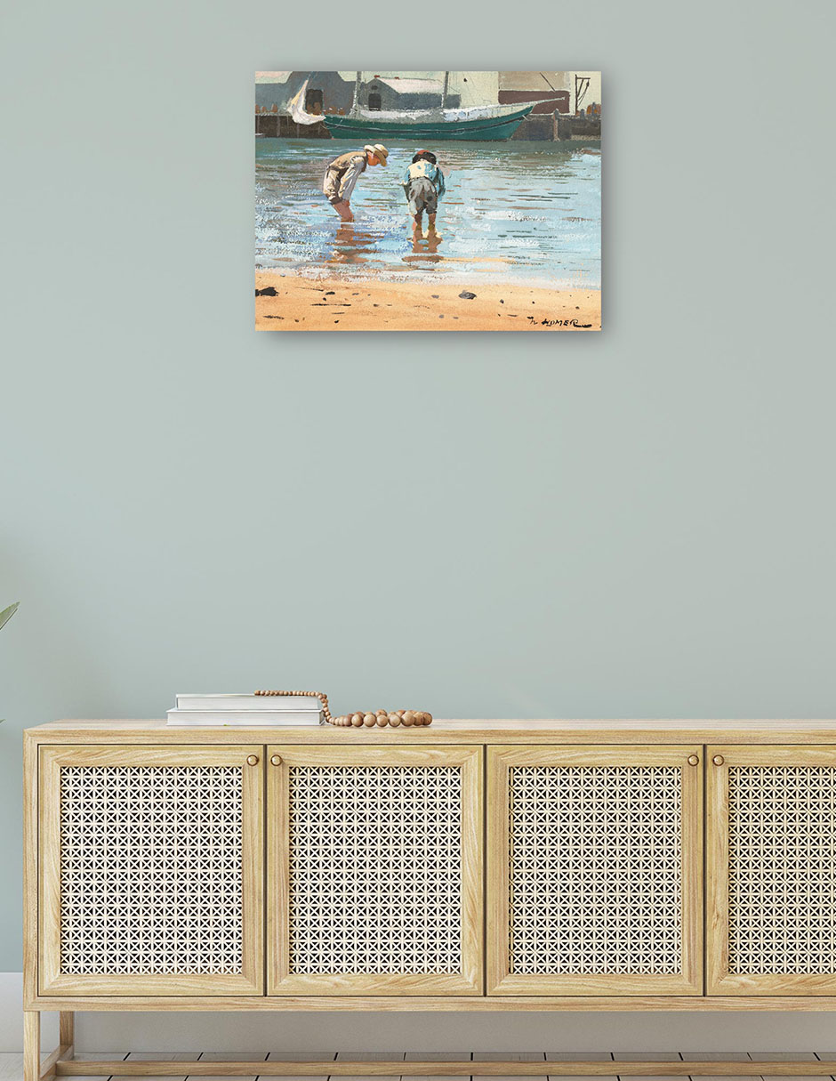 Foto 4 | Cuadro Decorativo - Niños Vadeando (1873)- Winslow Homer - Fotografía - 69x92 - Impresión En Lienzo - Fine Art Tj