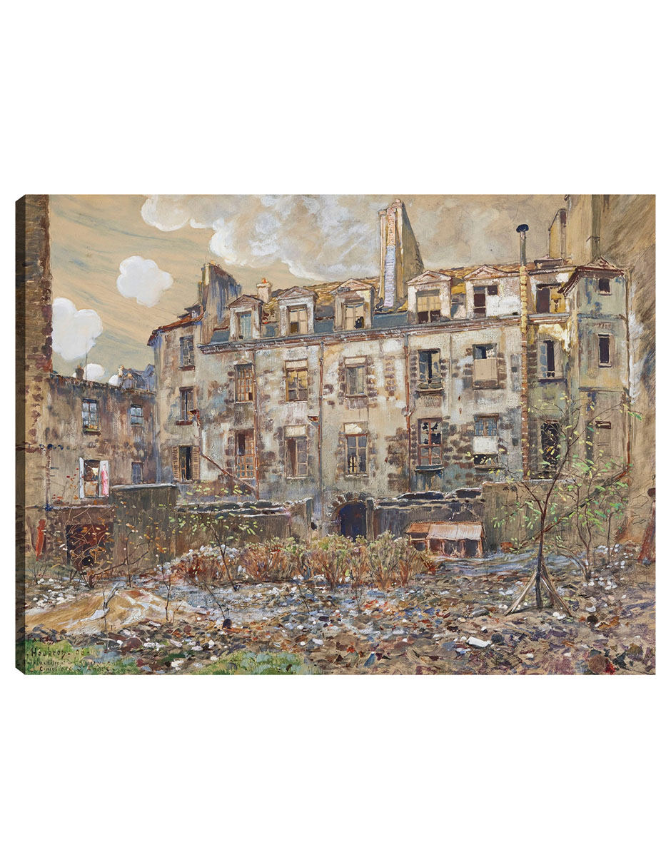 Foto 1 | Cuadro Decorativo - El Antiguo Cementerio De Saint-andré- Frédéric Houbron - 46x61 - Impresión En Lienzo - Fatj