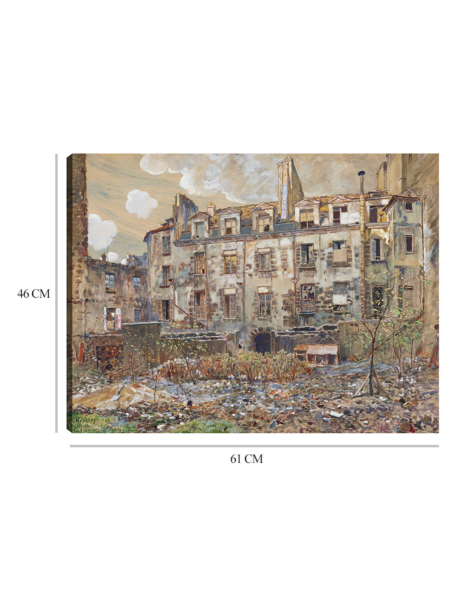Foto 6 | Cuadro Decorativo - El Antiguo Cementerio De Saint-andré- Frédéric Houbron - 46x61 - Impresión En Lienzo - Fatj