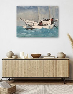 Foto 5 | Cuadro Decorativo - Key West, Acarreando Anclas (1903)- Winslow Homer - Fotografía - 28x36 - Impresión En Lienzo
