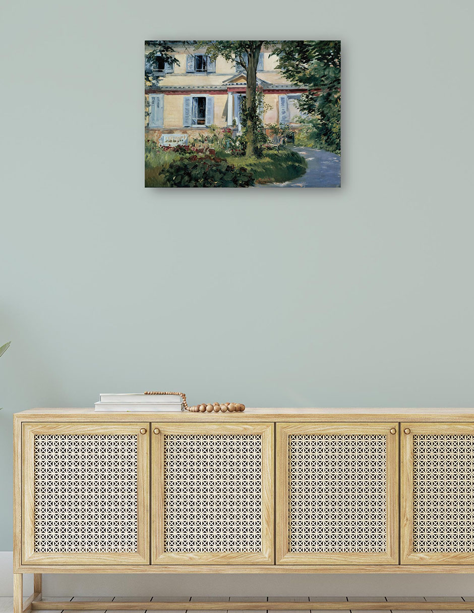 Foto 5 pulgar | Cuadro Decorativo - La Casa De Rueil (1882)- Edouard Manet - Fotografía - 46x61 - Impresión En Lienzo - Fine Art Tj