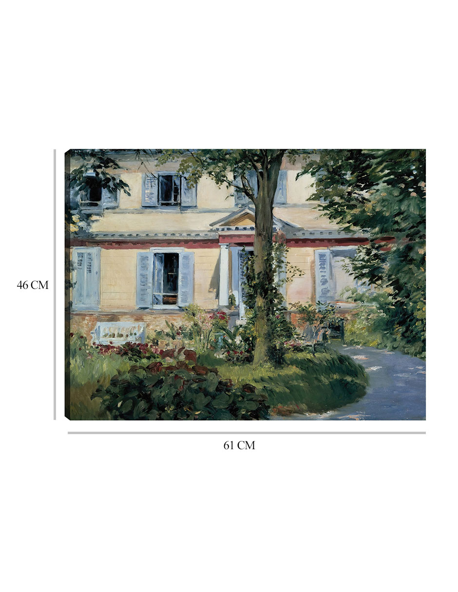 Foto 6 | Cuadro Decorativo - La Casa De Rueil (1882)- Edouard Manet - Fotografía - 46x61 - Impresión En Lienzo - Fine Art Tj