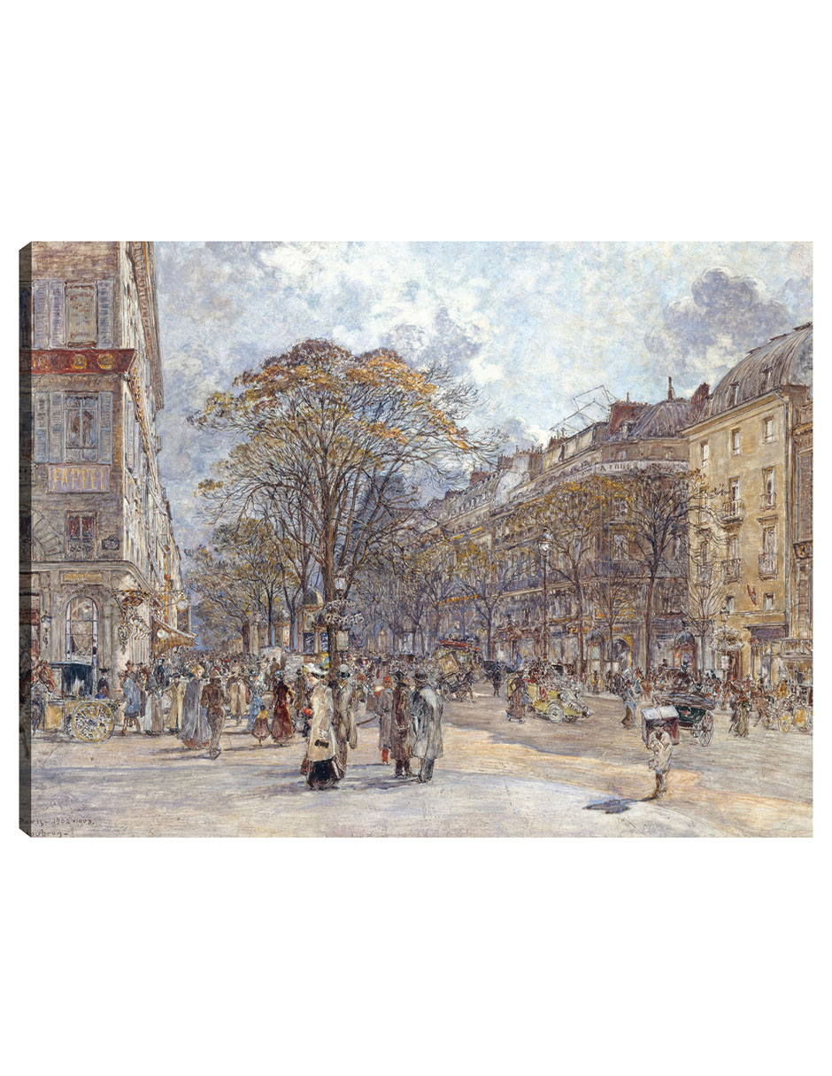 Foto 2 pulgar | Cuadro Decorativo - El Boulevard Des Italiens, Aspecto Matutino - Frédéric Houbron - 46x61 - Impresión En Lienzo - Fat