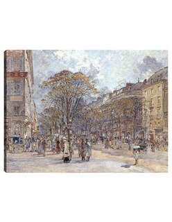 Foto 1 | Cuadro Decorativo - El Boulevard Des Italiens, Aspecto Matutino - Frédéric Houbron - 46x61 - Impresión En Lienzo - Fat