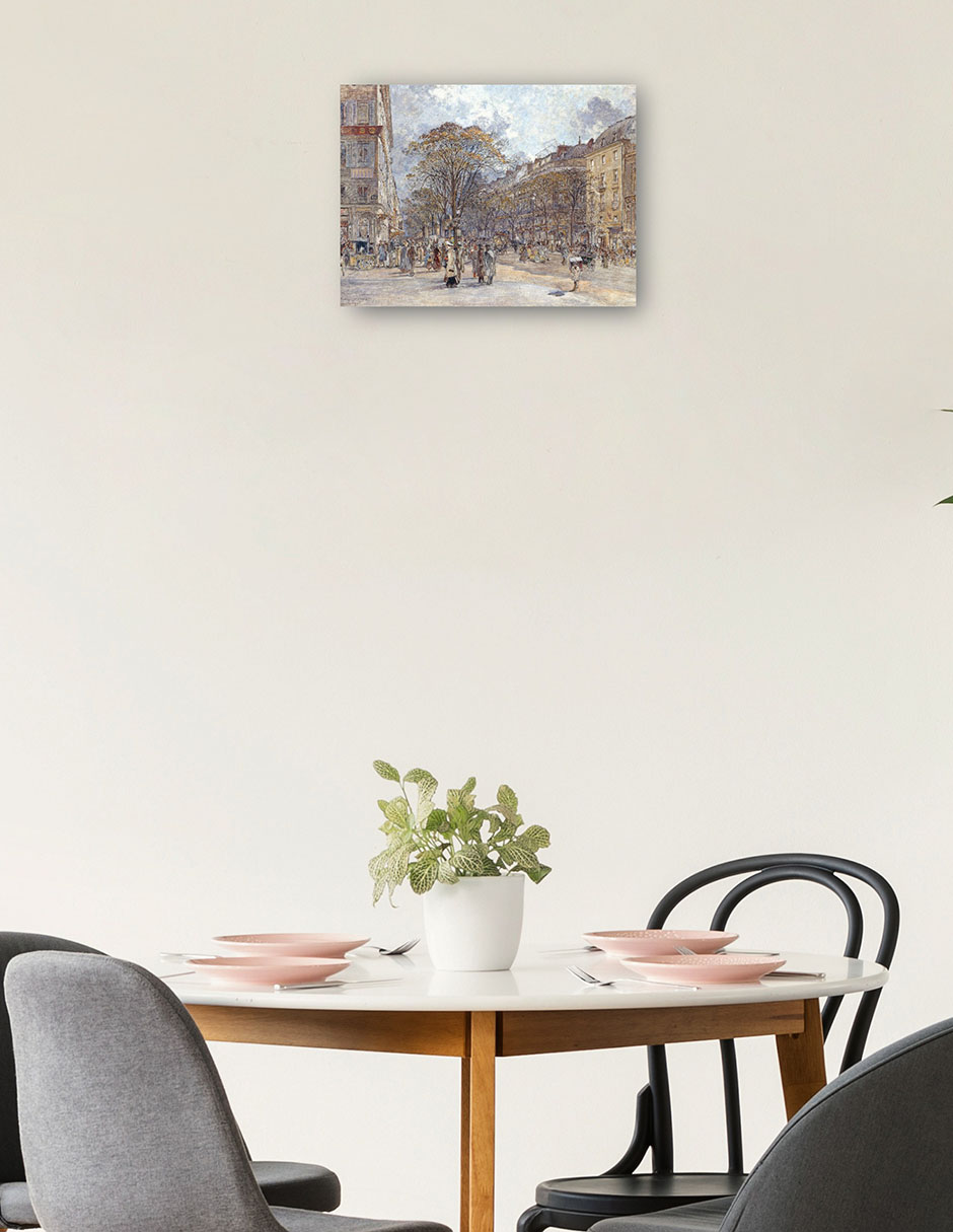Foto 3 pulgar | Cuadro Decorativo - El Boulevard Des Italiens, Aspecto Matutino - Frédéric Houbron - 46x61 - Impresión En Lienzo - Fat