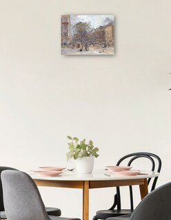 Foto 2 | Cuadro Decorativo - El Boulevard Des Italiens, Aspecto Matutino - Frédéric Houbron - 46x61 - Impresión En Lienzo - Fat
