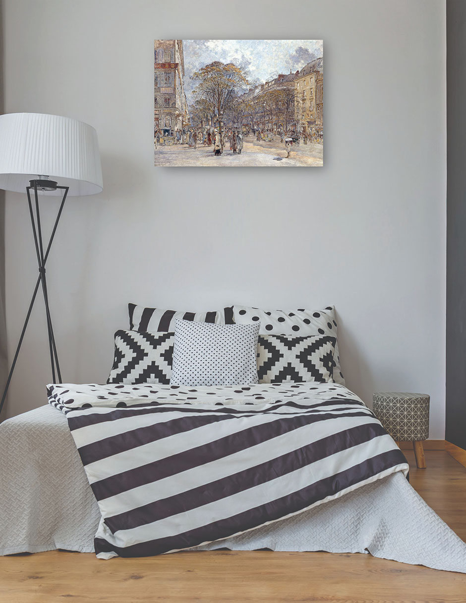 Foto 4 pulgar | Cuadro Decorativo - El Boulevard Des Italiens, Aspecto Matutino - Frédéric Houbron - 46x61 - Impresión En Lienzo - Fat