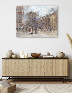 Foto 5 | Cuadro Decorativo - El Boulevard Des Italiens, Aspecto Matutino - Frédéric Houbron - 46x61 - Impresión En Lienzo - Fat