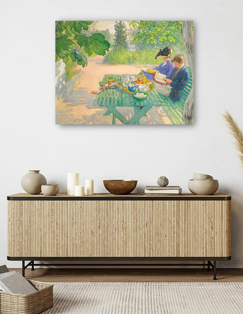 Foto 5 | Cuadro Decorativo - Lectura Navideña (1916)- Carl Larsson - Fotografía - 46x61 - Impresión En Lienzo - Fine Art Tj