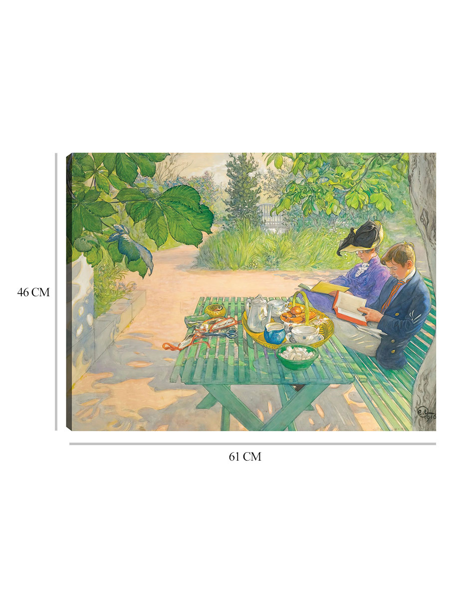 Foto 7 pulgar | Cuadro Decorativo - Lectura Navideña (1916)- Carl Larsson - Fotografía - 46x61 - Impresión En Lienzo - Fine Art Tj