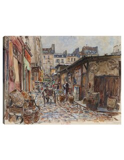 Foto 1 | Cuadro Decorativo - El Marché Des Enfants Rouges, Lado Oeste- Frédéric Houbron - 46x61 - Impresión En Lienzo - Fatj