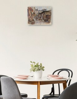 Foto 2 | Cuadro Decorativo - El Marché Des Enfants Rouges, Lado Oeste- Frédéric Houbron - 46x61 - Impresión En Lienzo - Fatj