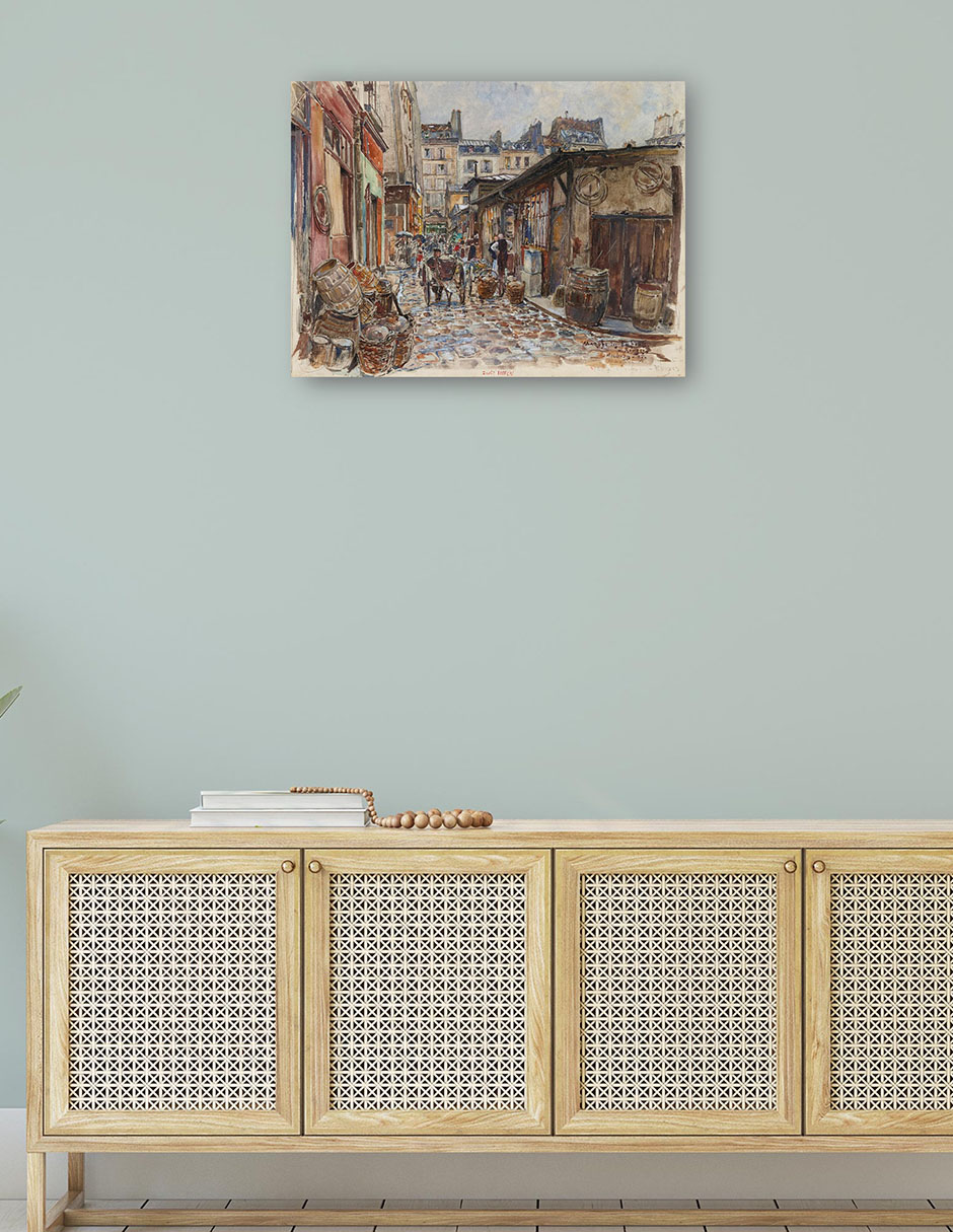 Foto 4 | Cuadro Decorativo - El Marché Des Enfants Rouges, Lado Oeste- Frédéric Houbron - 46x61 - Impresión En Lienzo - Fatj
