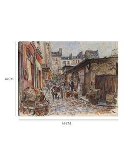 Foto 6 | Cuadro Decorativo - El Marché Des Enfants Rouges, Lado Oeste- Frédéric Houbron - 46x61 - Impresión En Lienzo - Fatj