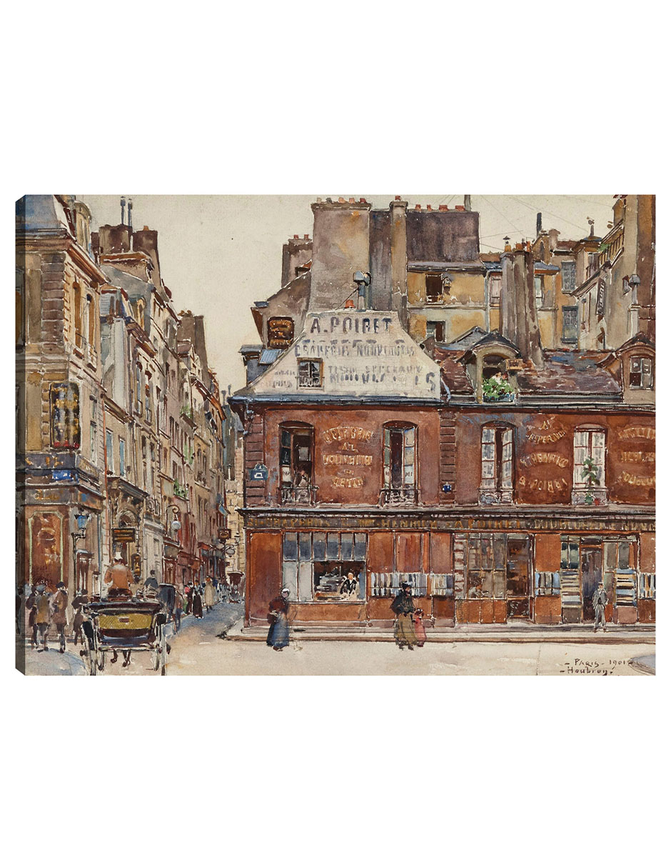 Foto 1 | Cuadro Decorativo - Calle Sauval, Vista Desde La Calle Saint-honoré- Frédéric Houbron - 69x92 - Impresión En Lienz