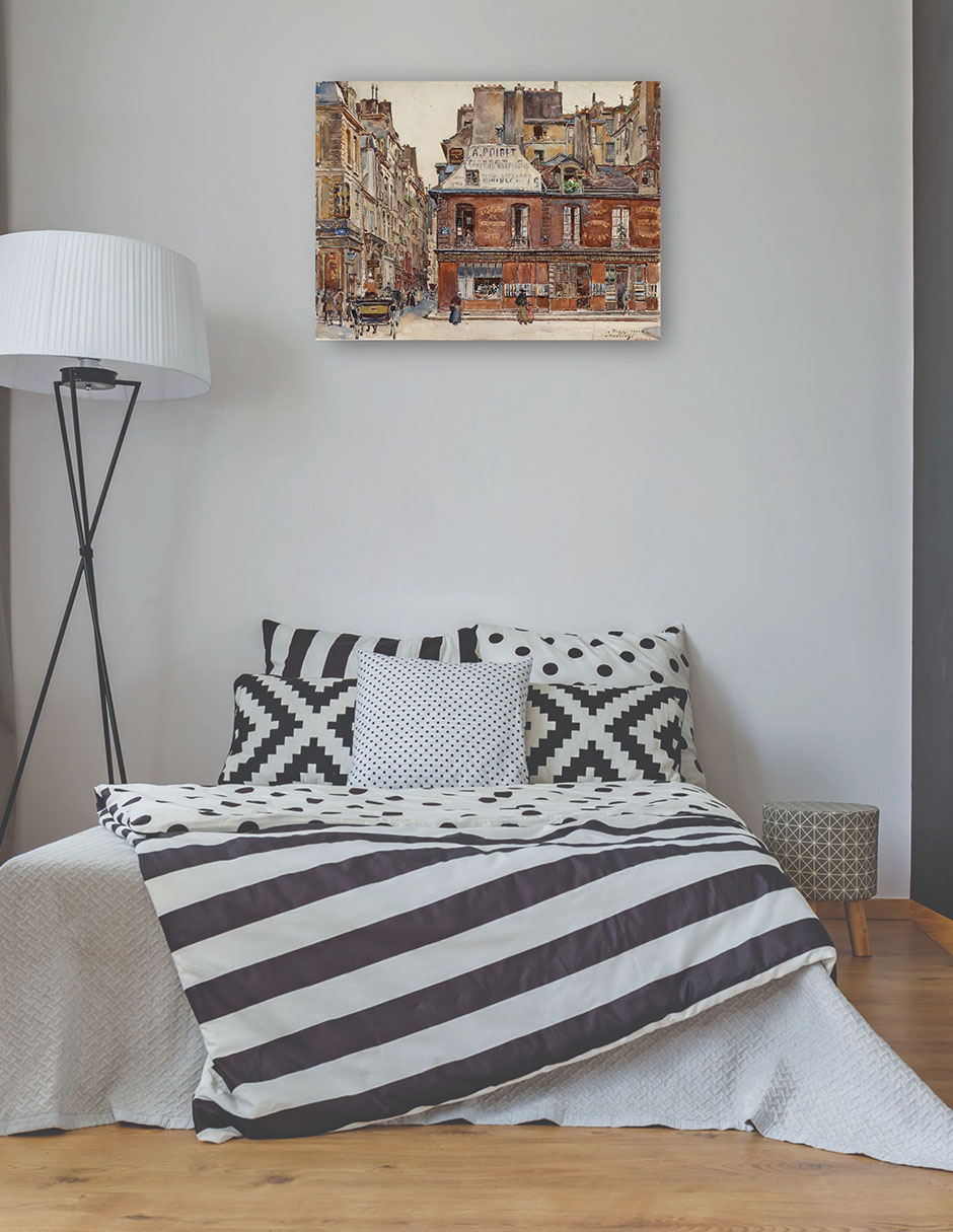 Foto 4 pulgar | Cuadro Decorativo - Calle Sauval, Vista Desde La Calle Saint-honoré- Frédéric Houbron - 69x92 - Impresión En Lienz