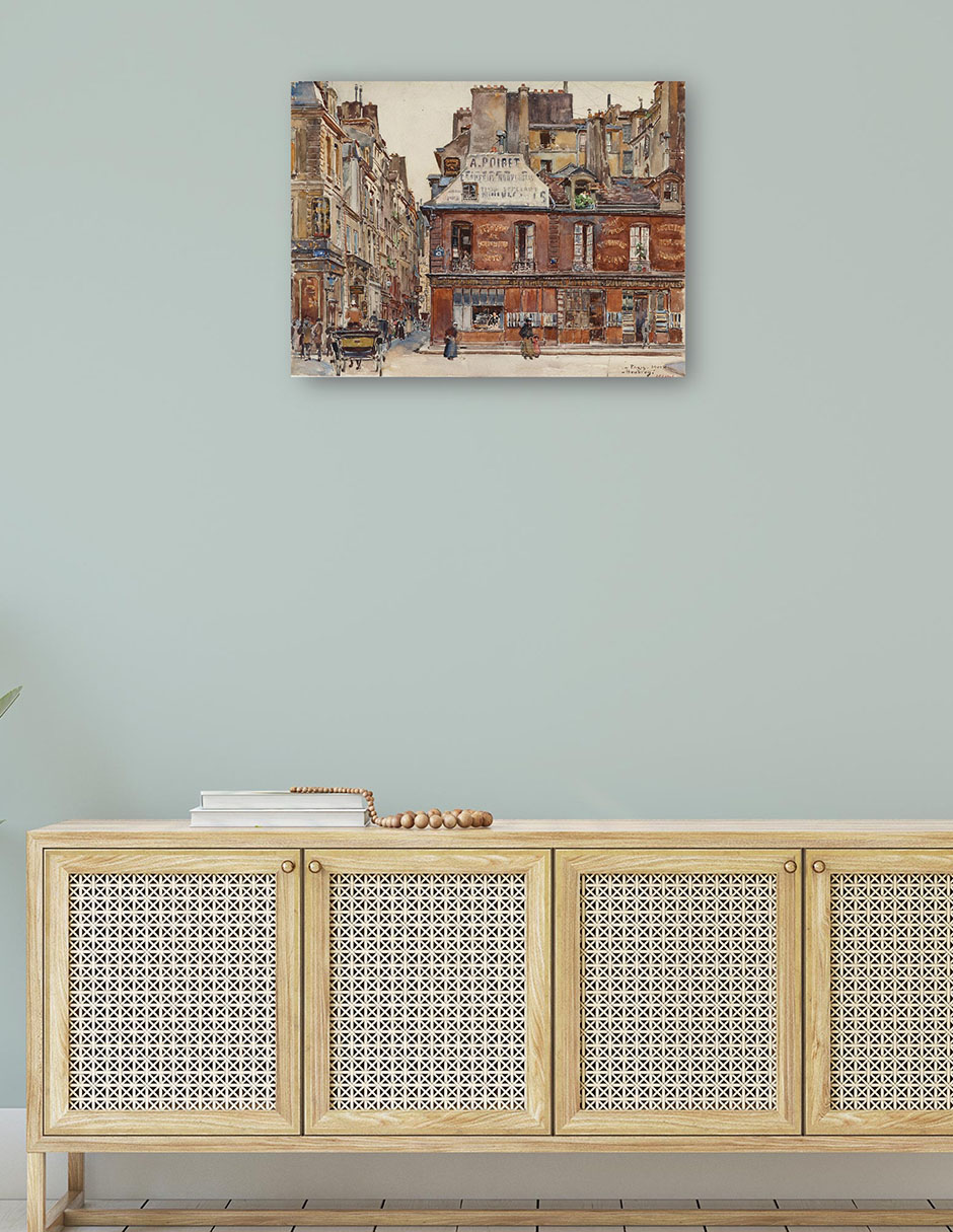 Foto 5 pulgar | Cuadro Decorativo - Calle Sauval, Vista Desde La Calle Saint-honoré- Frédéric Houbron - 69x92 - Impresión En Lienz