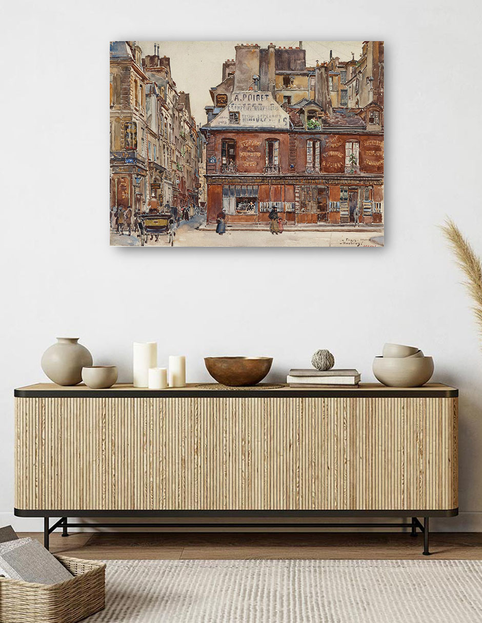 Foto 5 | Cuadro Decorativo - Calle Sauval, Vista Desde La Calle Saint-honoré- Frédéric Houbron - 69x92 - Impresión En Lienz