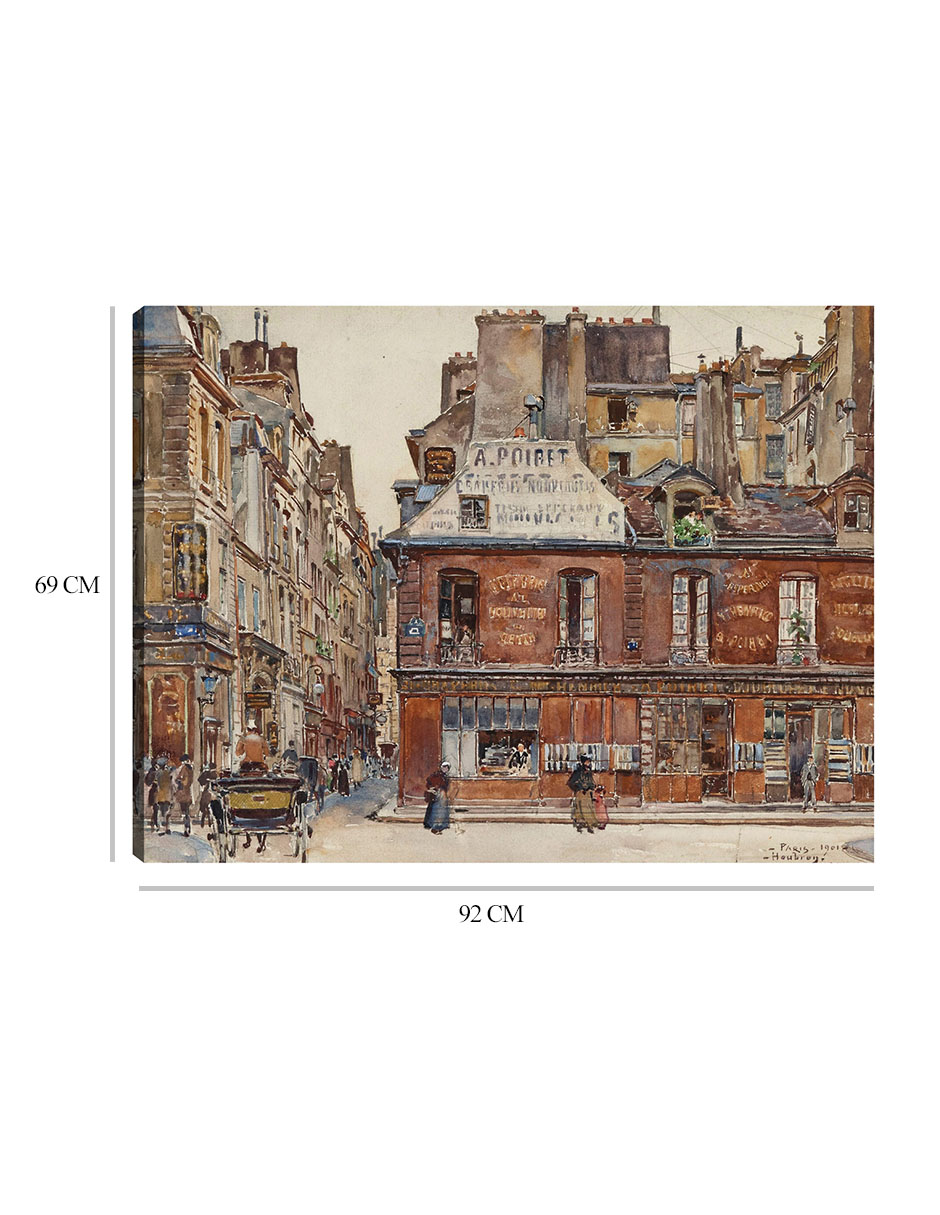 Foto 6 | Cuadro Decorativo - Calle Sauval, Vista Desde La Calle Saint-honoré- Frédéric Houbron - 69x92 - Impresión En Lienz