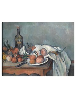 Foto 1 | Cuadro Decorativo - Naturaleza Muerta Con Cebollas (1896 - 1898)- Paul Cézanne - 46x61 - Impresión En Lienzo - Fatj