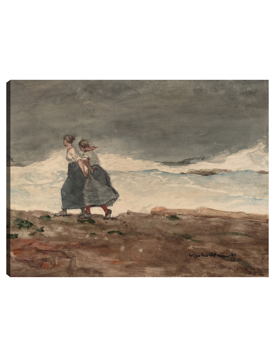 Foto 1 | Cuadro Decorativo - Peligro (1883-1887)- Winslow Homer - Fotografía - 28x36 - Impresión En Lienzo - Fine Art Tj