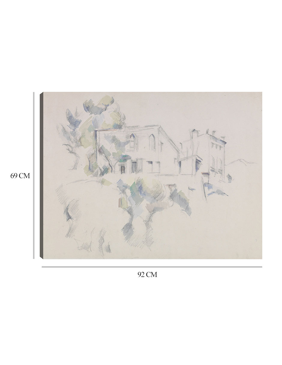 Foto 7 pulgar | Cuadro Decorativo - Vista Del Château Noir (hacia 1887 - 1890)- Paul Cézanne - 69x92 - Impresión En Lienzo - Fatj