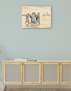Foto 4 | Cuadro Decorativo - Cuatro Pescaderas En La Playa (1881)- Winslow Homer - Fotografía - 46x61 - Impresión En Li