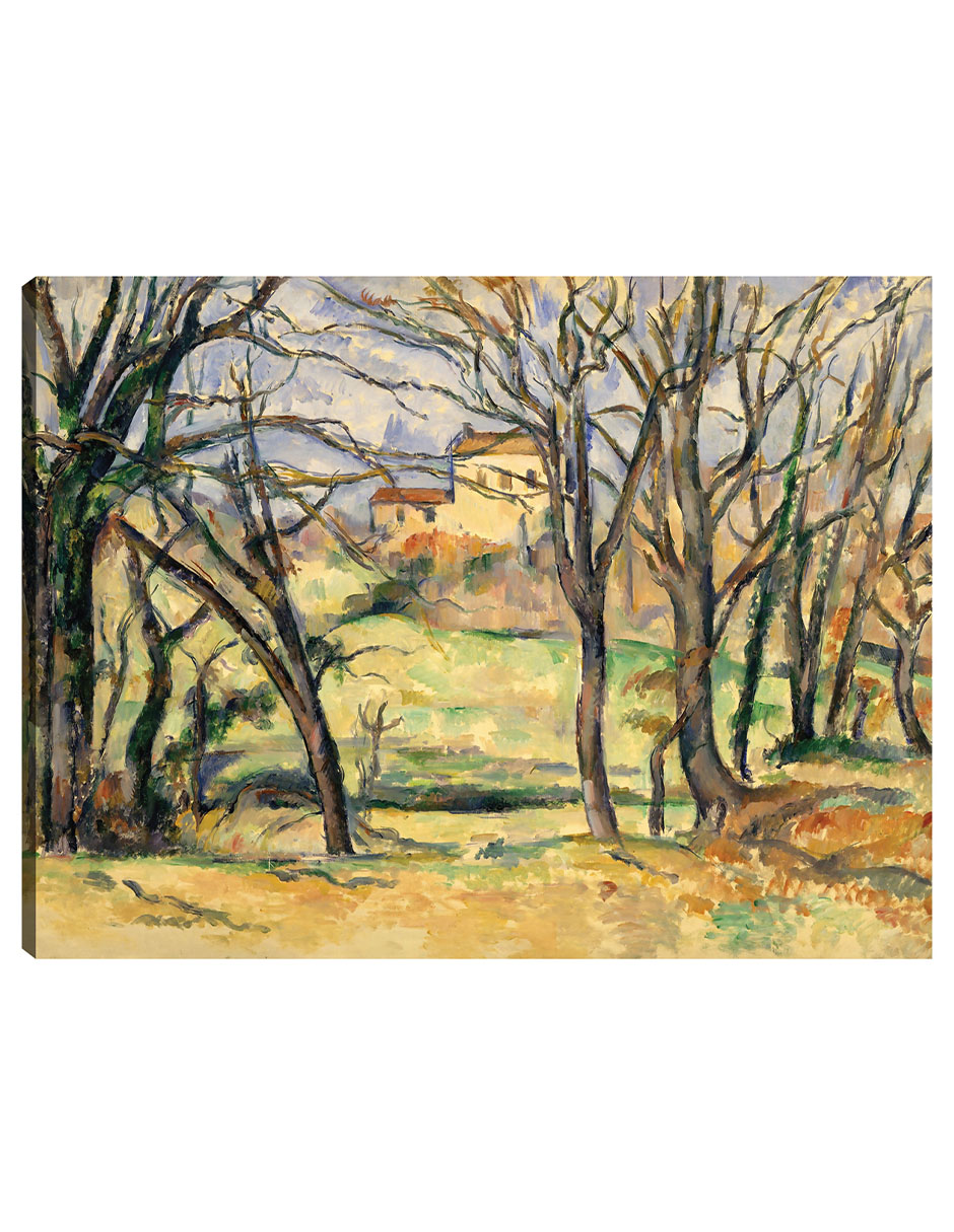 Foto 2 pulgar | Cuadro Decorativo - Árboles Y Casas Cerca Del Jas De Bouffan (1885-1886)- Paul Cézanne - 46x61 - Impresión En Lien