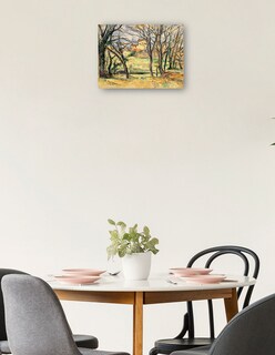 Foto 2 | Cuadro Decorativo - Árboles Y Casas Cerca Del Jas De Bouffan (1885-1886)- Paul Cézanne - 46x61 - Impresión En Lien