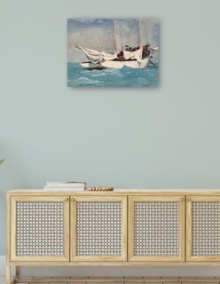 Foto 4 | Cuadro Decorativo - Key West, Acarreando Anclas (1903)- Winslow Homer - Fotografía - 69x92 - Impresión En Lienzo