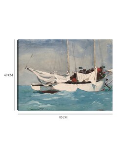 Foto 6 | Cuadro Decorativo - Key West, Acarreando Anclas (1903)- Winslow Homer - Fotografía - 69x92 - Impresión En Lienzo