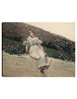 Foto 1 | Cuadro Decorativo - El Muro Del Jardín (1880)- Winslow Homer - Fotografía - 28x36 - Impresión En Lienzo - Fine Art Tj