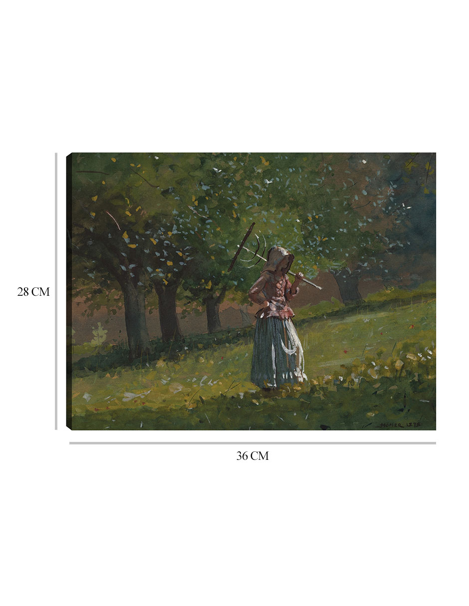 Foto 6 | Cuadro Decorativo - La Chica Del Rastrillo De Heno (1878)- Winslow Homer - 28x36 - Impresión En Lienzo - Fatj