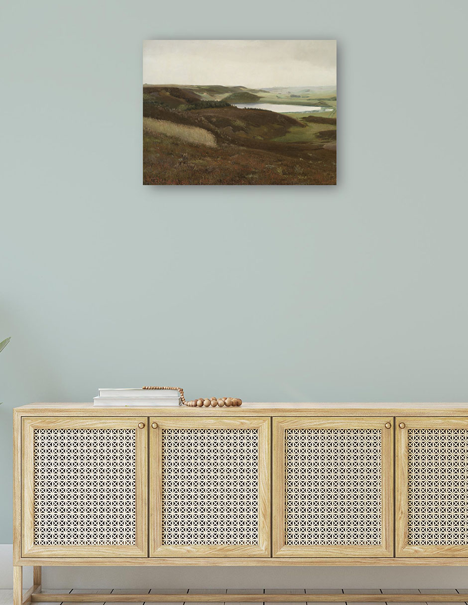 Foto 4 | Cuadro Decorativo - Un Paisaje Cerca De Bryrup, Jutlandia (1888)- Laurits Andersen Ring - 28x36 - Impresión En Lien