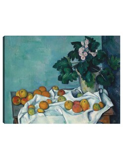 Foto 1 | Cuadro Decorativo - Naturaleza Muerta Con Manzanas Y Una Maceta De Prímulas - Paul Cézanne - 28x36 - Impresión